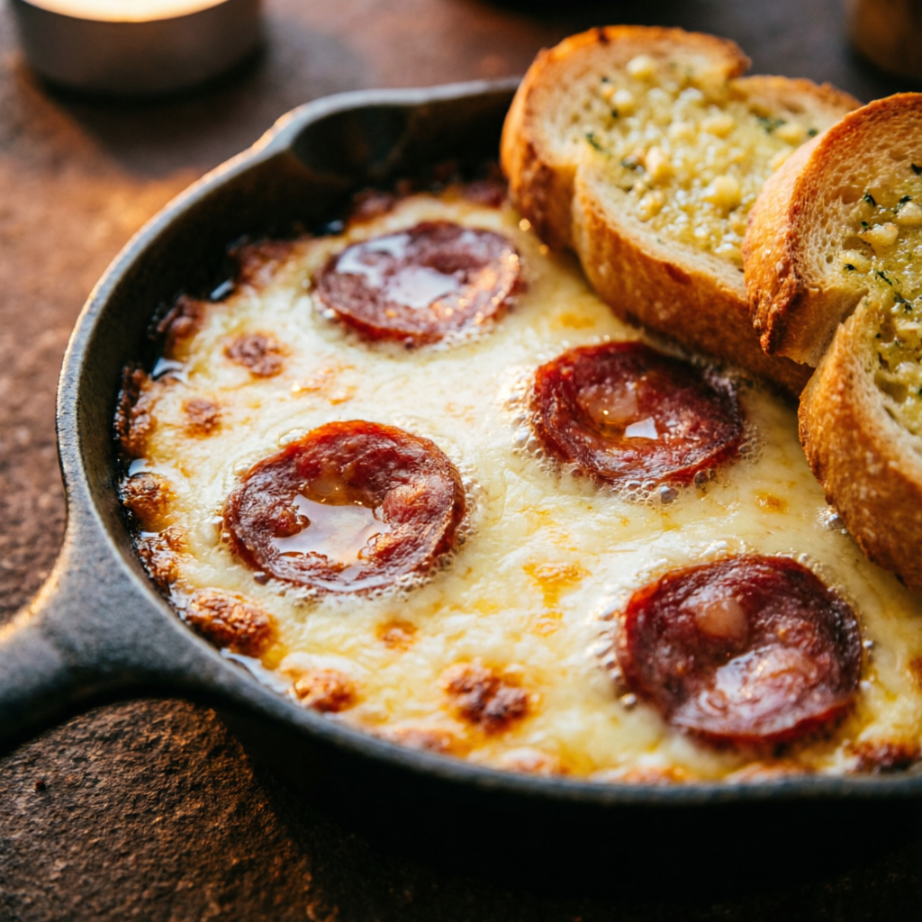 Queso Fundido con Chorizo